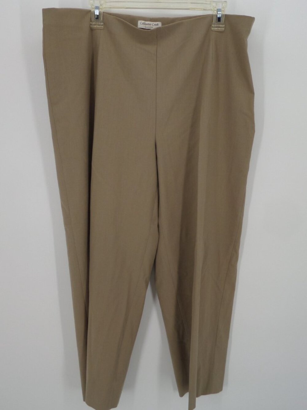 Coldwater Creek Women's Fall Wide Leg Tan Dress  Pants Size 18W EUC